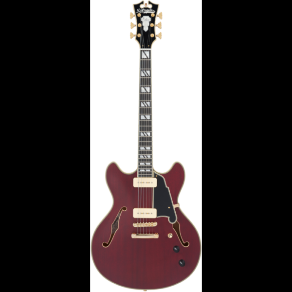 D'ANGELICO, DELUXE DC, SATIN TRANS WINE, P90S