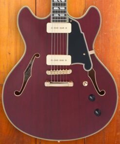 D'ANGELICO, DELUXE DC, SATIN TRANS WINE, P90S